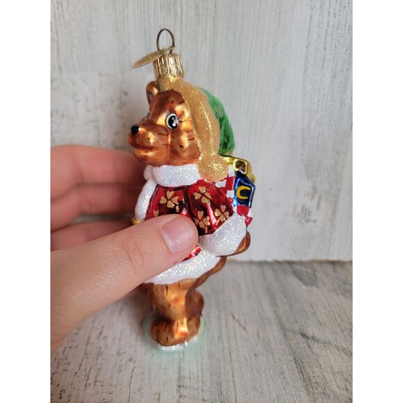 Radko gifts to Bears glass glitter ornament Xmas - Picture 3 of 8